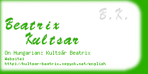 beatrix kultsar business card